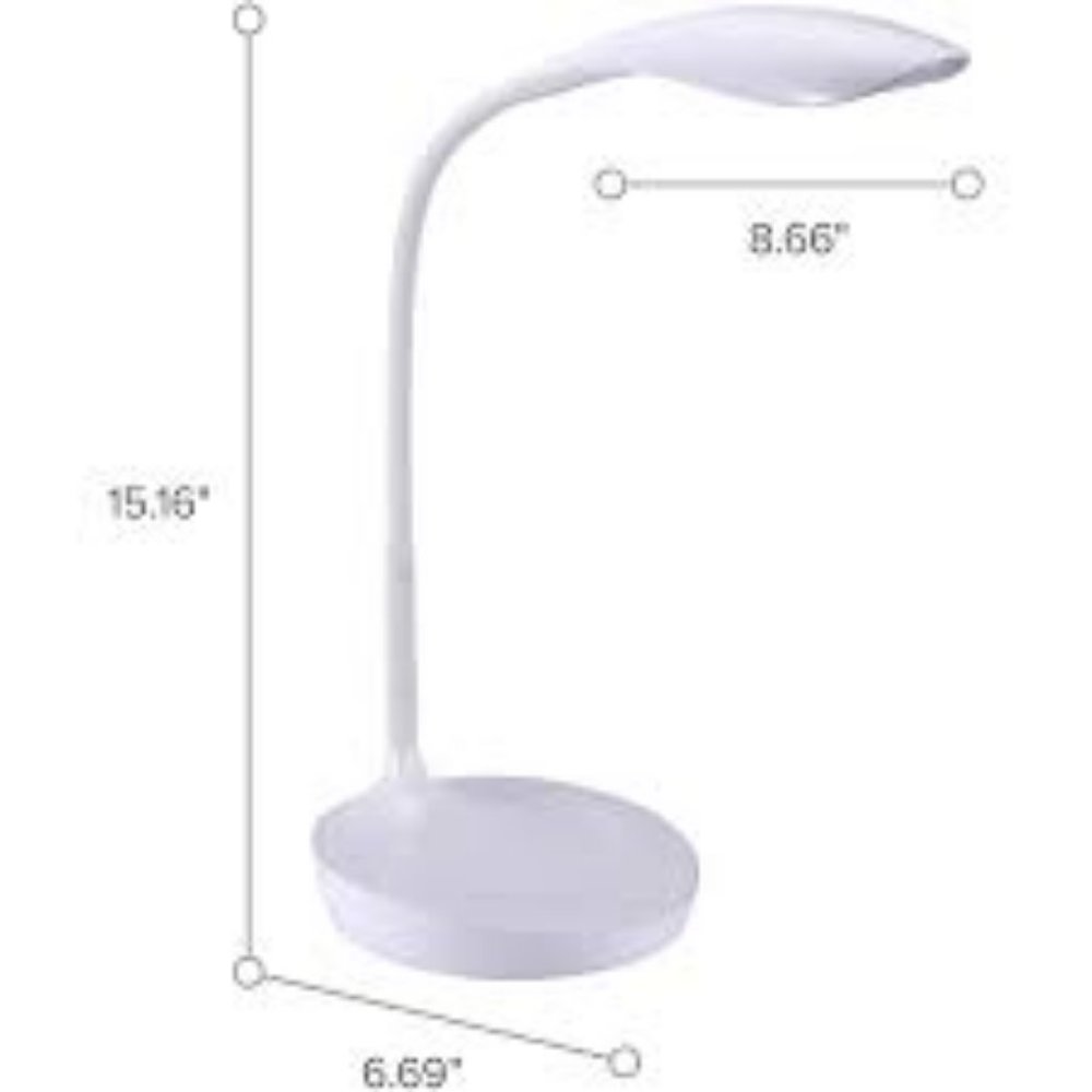 NEW BOSTITCH KNOOECT GOOSENECK LED DESK LAMP WHITE WITH BUILT IN USB CHARGER - Picture 7 of 9